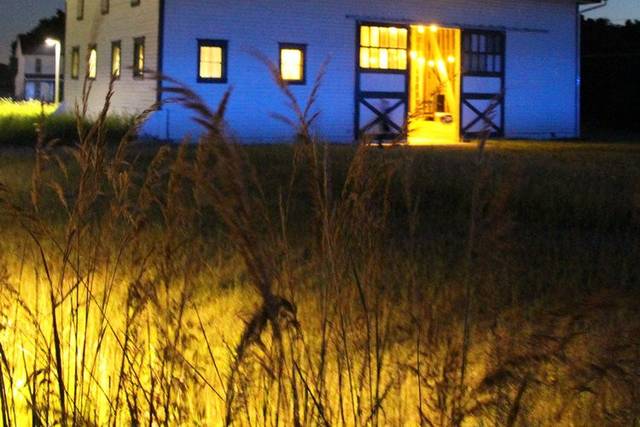 The barn at night