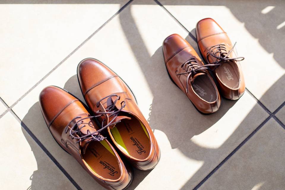 Groom and son shoes