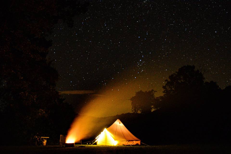 Tent at night