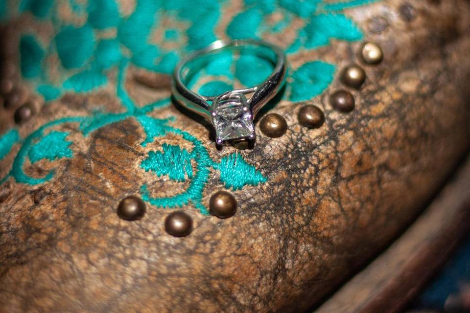 Ring with Cowboy Boot