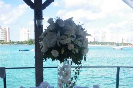 Wedding set-up by the beach