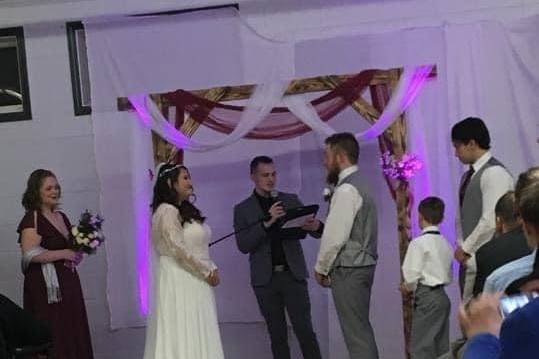 Officiating the wedding