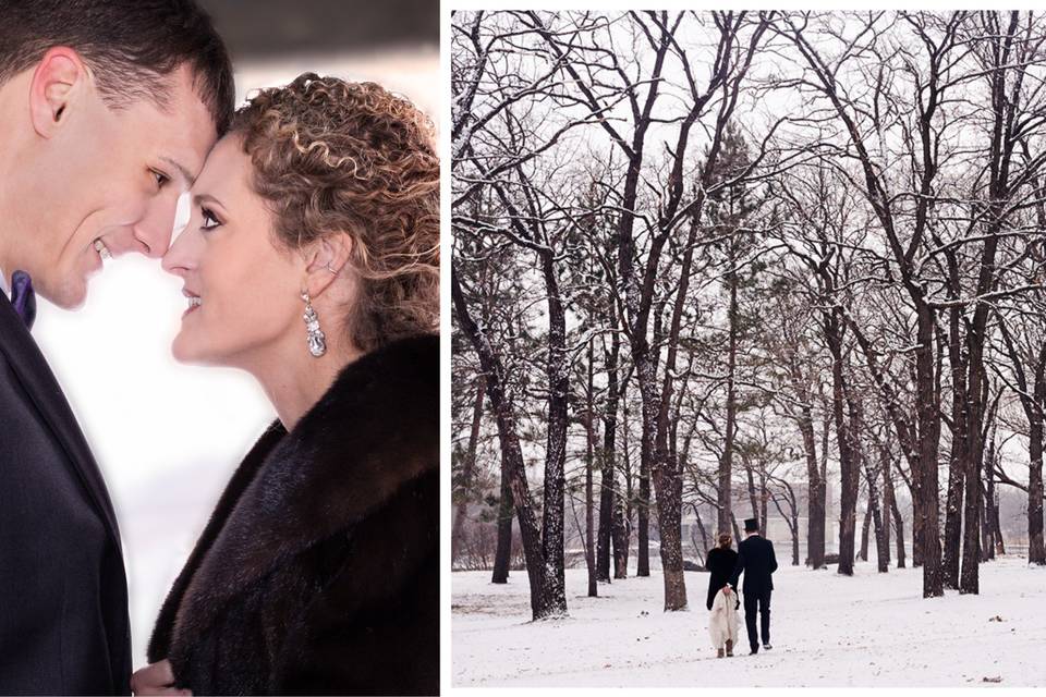 Minnesota winter wedding