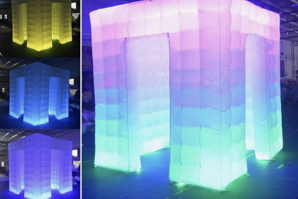 Inflatable LED photo booth