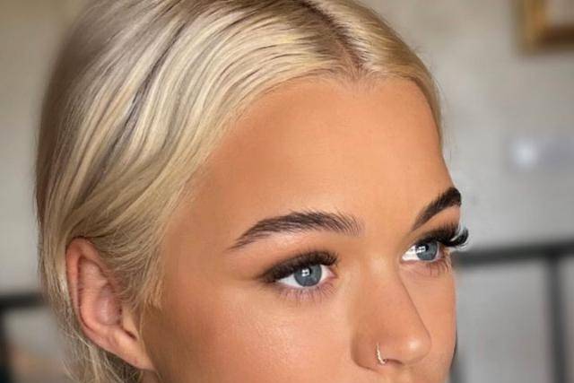 Romantic bridal makeup and