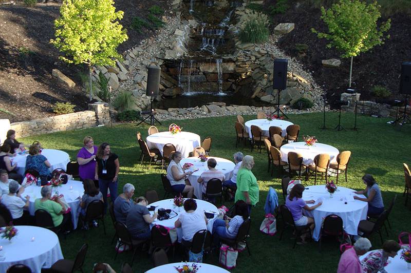 Dinner in the courtyard