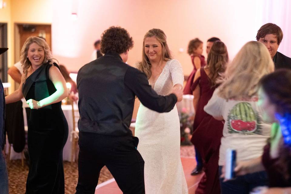 Bride and Groom dancing