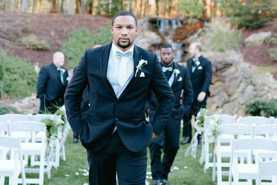 The groom before the ceremony