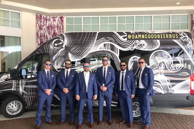 Men in blue