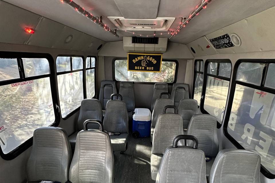 Interior of the bus