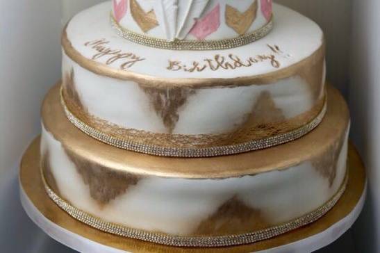 Pink & Gold Tribal Cake