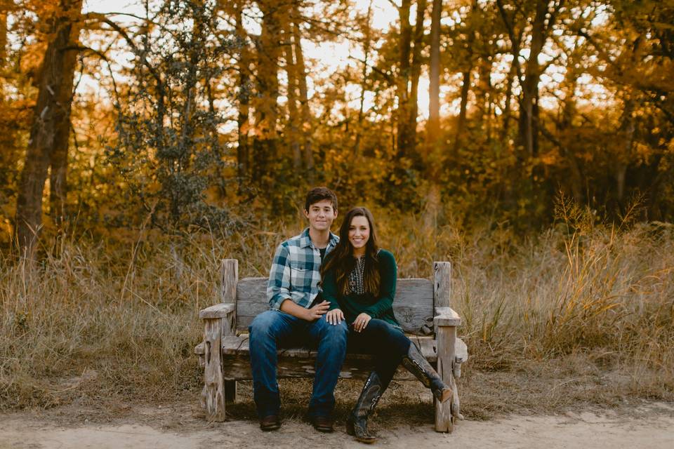 Engagement at golden hour