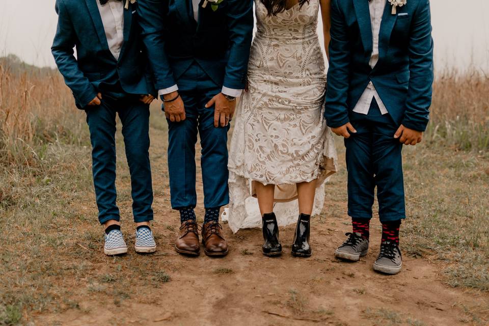 Bride + Groom + Family shoes