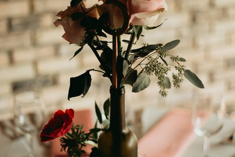 Wine Bottle Centerpiece