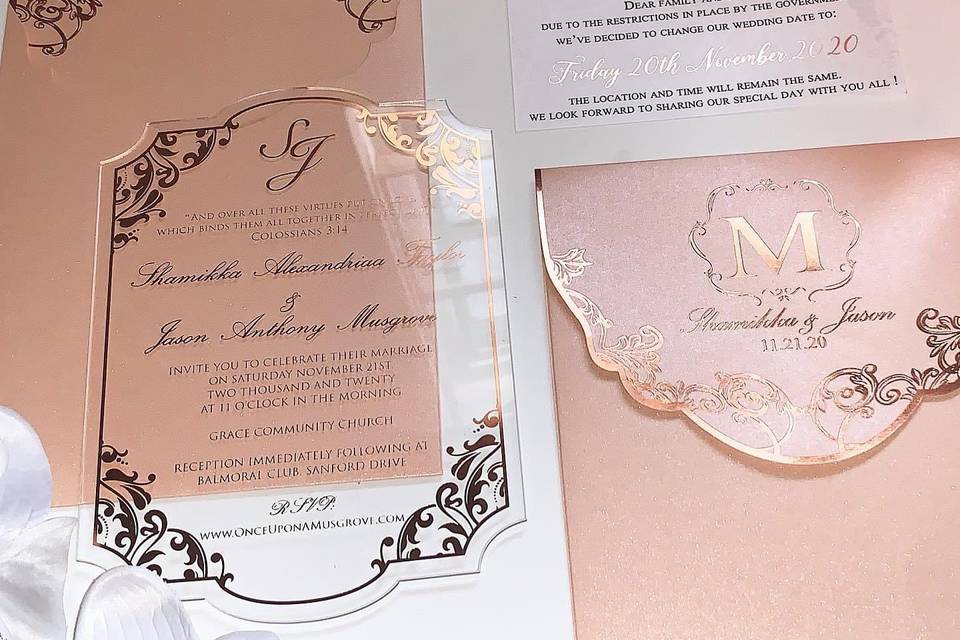 Acrylic invites