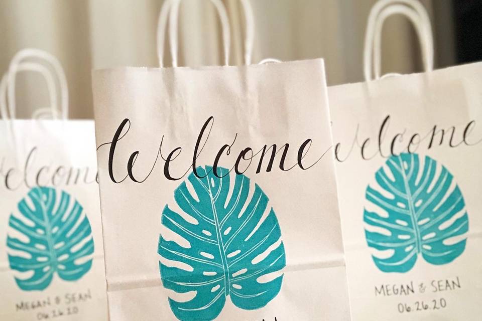Welcome gift bags