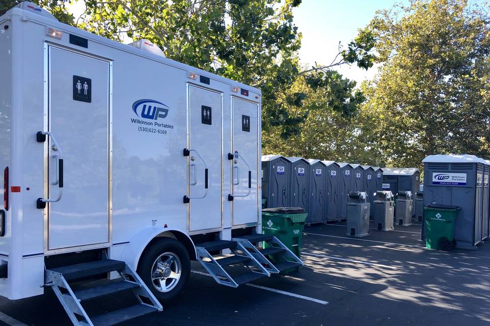 Trailer and toilets