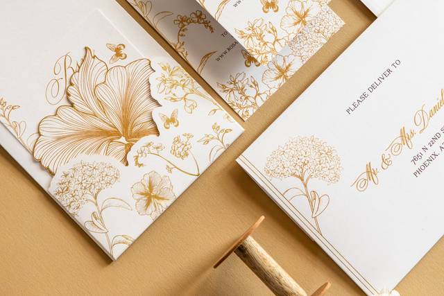 Gold Foil Butterflies