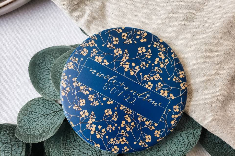 Baby's breath ceramic coaster