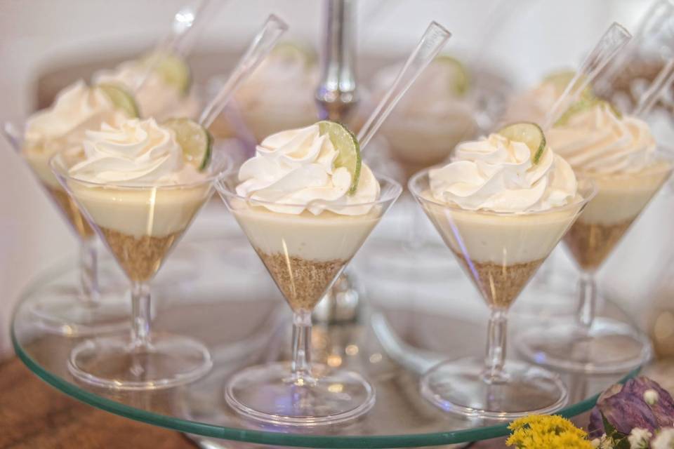 Mini key lime pie shots