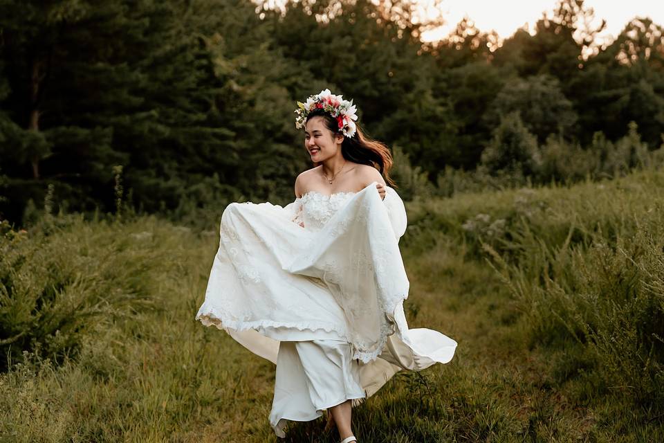 Running through the fields