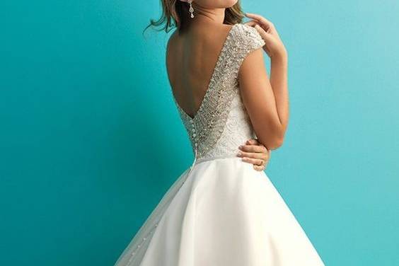 Low back wedding dress