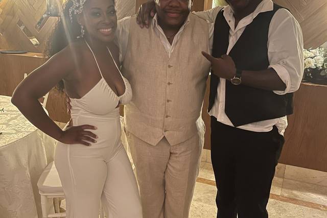Bride,DJ,Groom