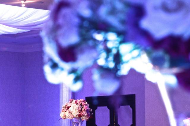 Table set up with centerpiece