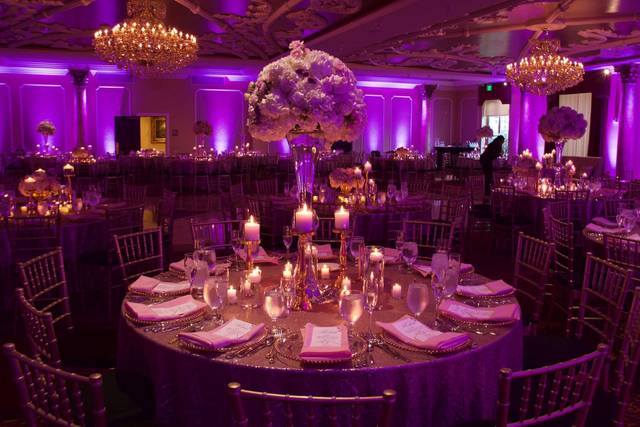 Table set up with centerpiece