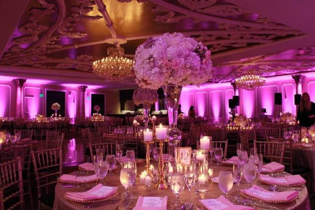 Table set up with centerpiece