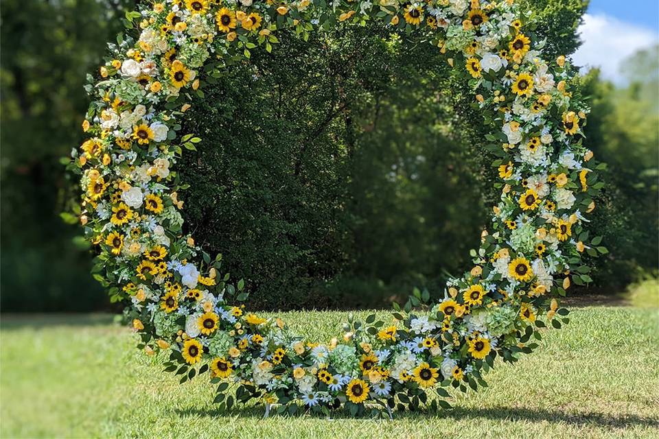 Sunflower Fields infinity arch