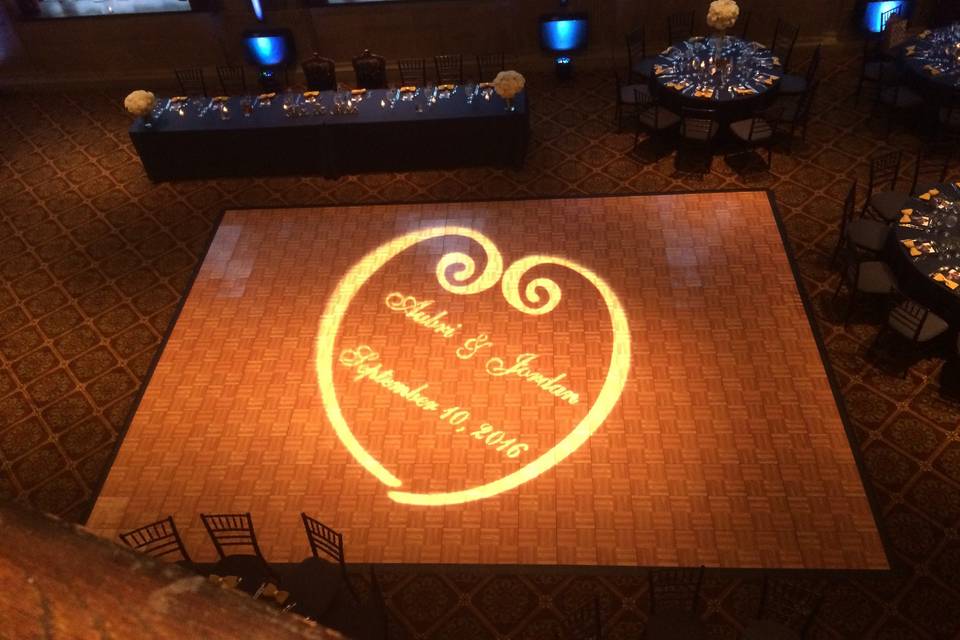 Monogram floor projection