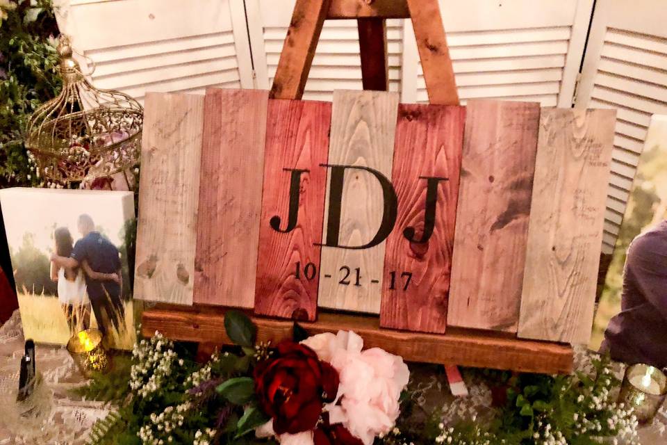 Wood Wedding Guest Book Alternative
