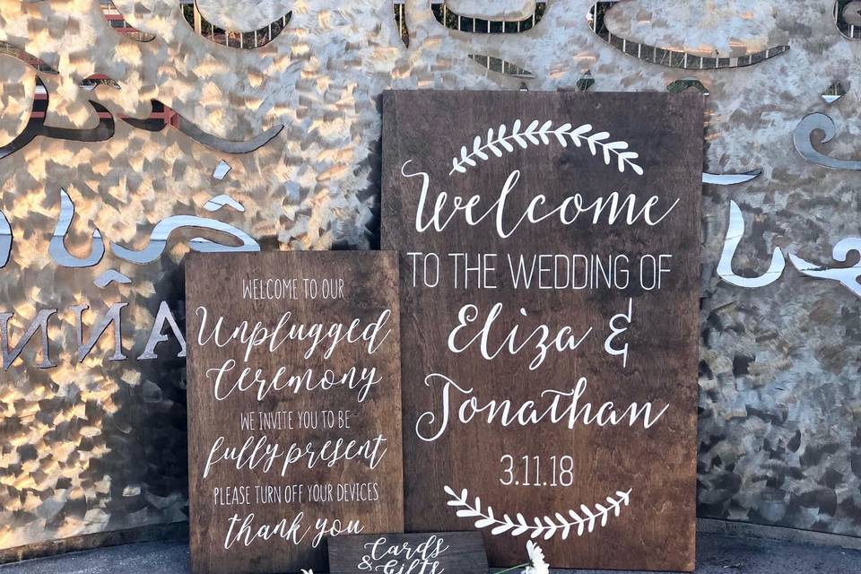 Build Your Own Custom Wood Wedding Sign Package