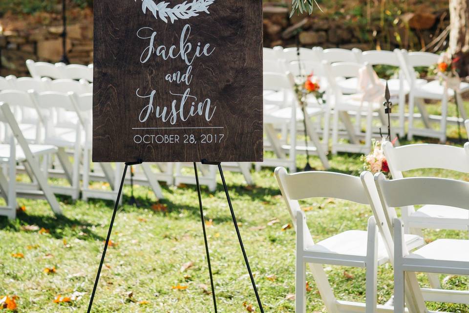 Wood Wedding Welcome Sign