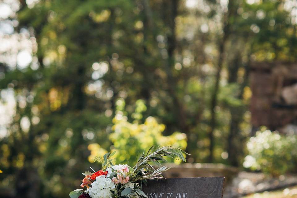 Wood Unplugged Ceremony Sign