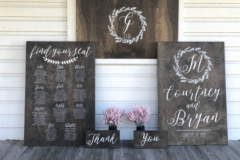 Wooden Wedding Signs