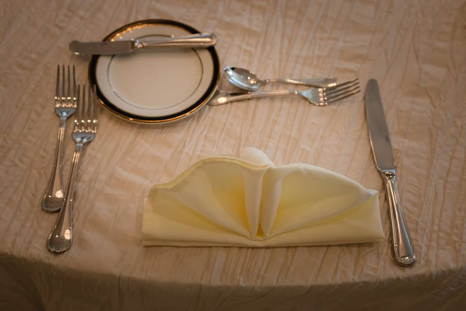 Willows Ivory Place setting