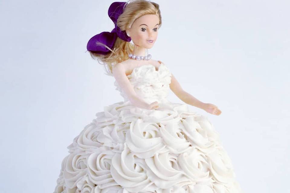 Bridal shower doll cake