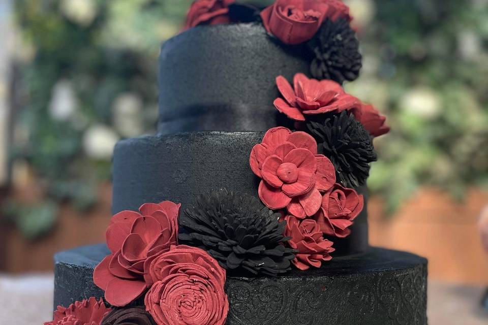 Black Wedding Cake