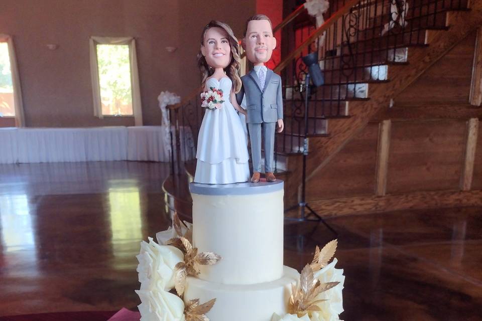 Geometric Gold Cake