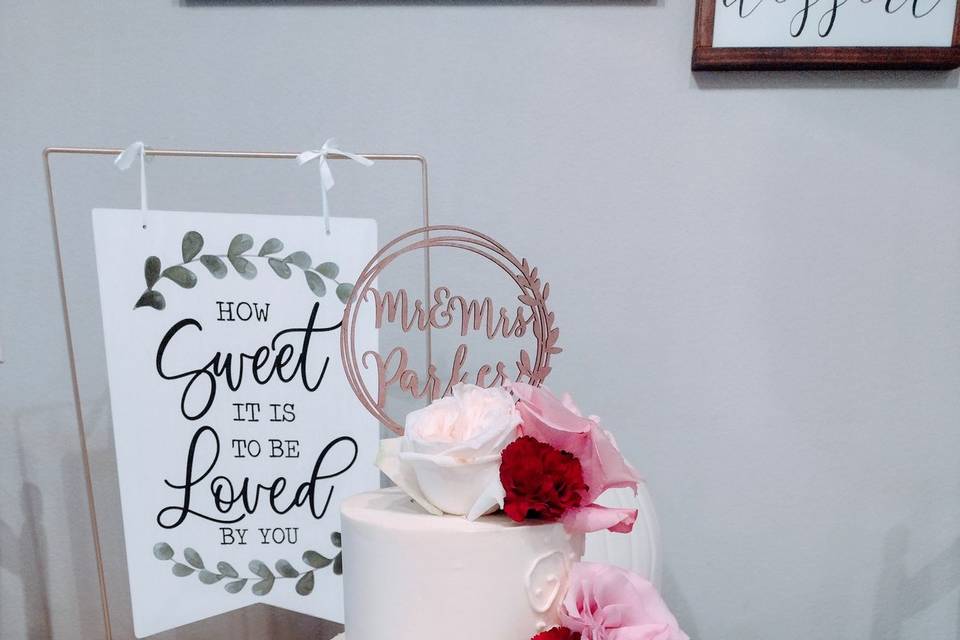 Floral Scroll Cake