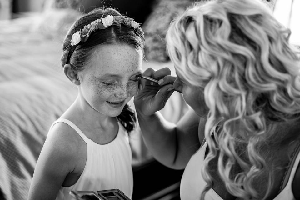 Makeup for the flower girl