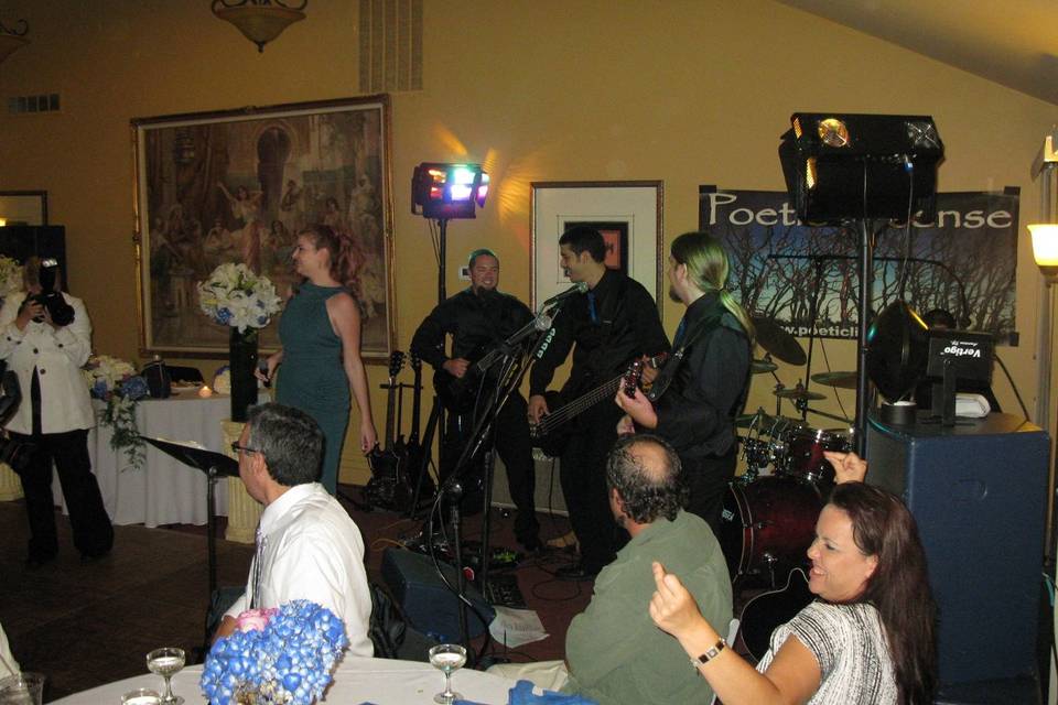 The groom and his band take the stage for a couple of songs! Escondido, CA