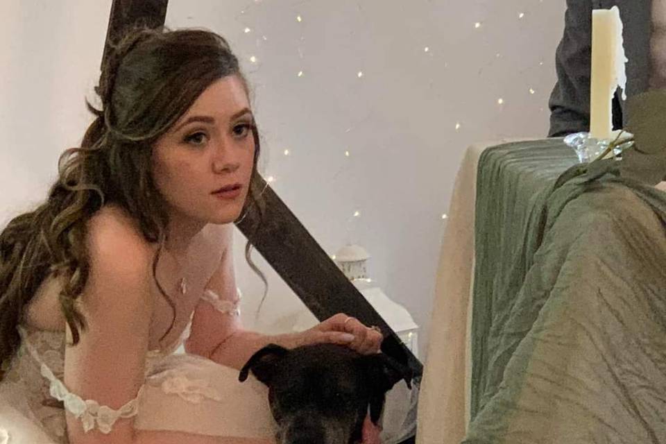 Bride and best dog