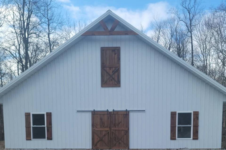 Front of barn