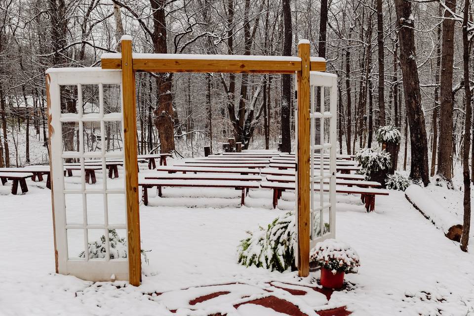 Entry doors to outdoor area