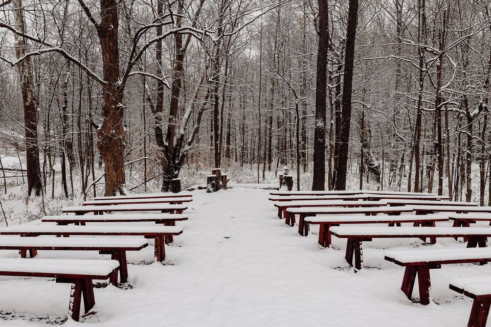 Outdoor wedding area