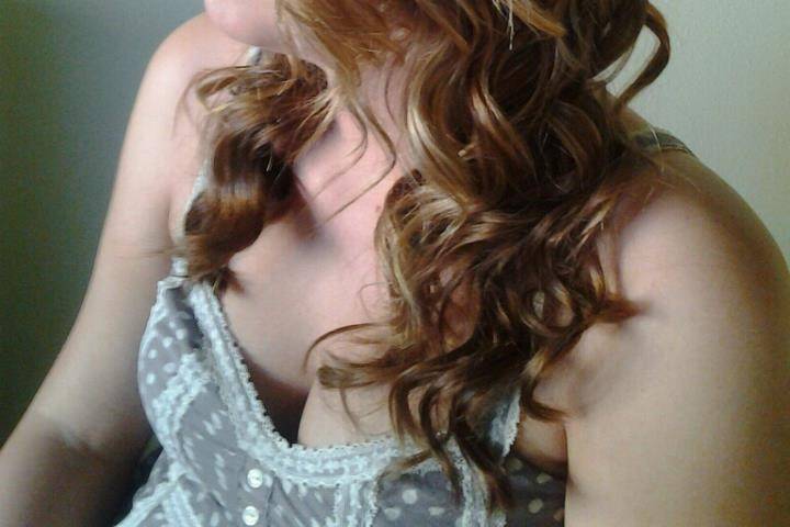 Curled hair