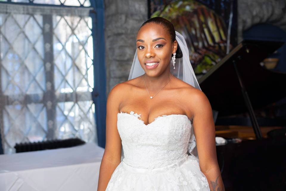 Sleek wedding hair